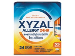 Xyzal Allergy Tablets 24-Hour Allergy Relief, Original Prescription Strength, 55 Ct