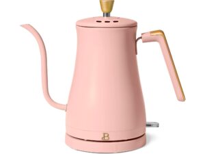 Beautiful 1-Liter Electric Gooseneck Kettle 1200 W, Rose by Drew Barrymore