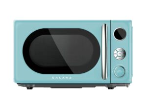 Galanz 0.7 Cu ft Retro Countertop Microwave Oven, 700 Watts, Blue, New