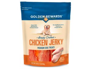 Golden Rewards Chicken Flavor Premium Dry Jerky Treats for All Dogs, 16 oz