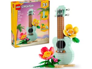 LEGO Creator 3 in 1 Tropical Ukulele Instrument Toy, Transforms from Ukulele to Surfboard Toy to Dolphin Toy